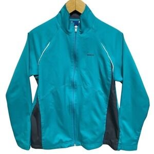 Reebok Womens Blue (Teal) Long Sleeve Full Zip Stand Up Collar Jacket Size Med